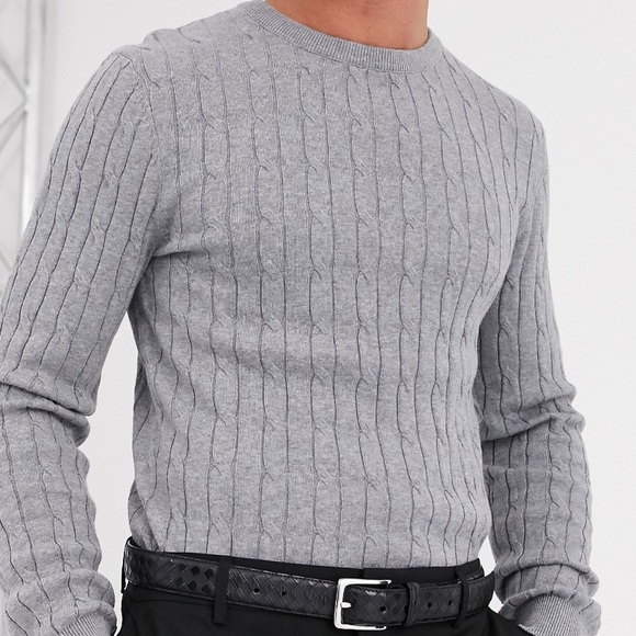 ASOS Other - Gianni Feraud Premium Muscle Fit  Cable Sweater